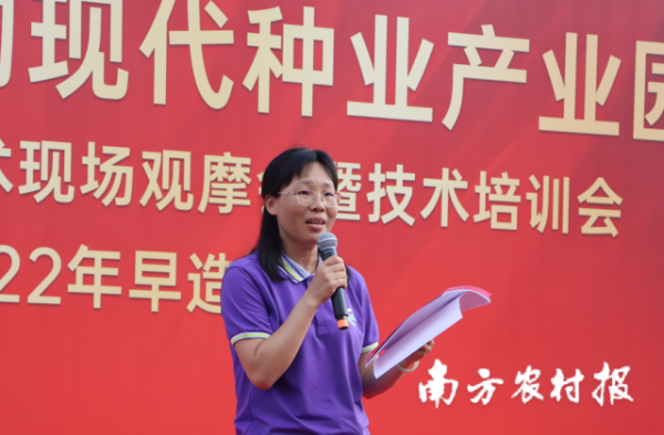 開幕式由省農(nóng)科院水稻所所長何秀英主持。