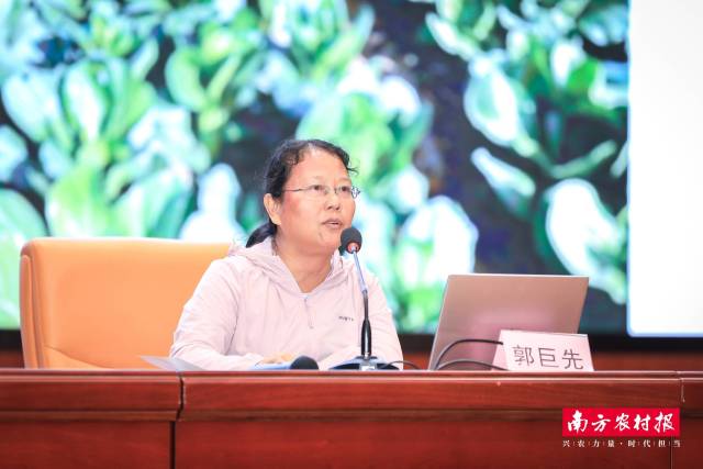 廣東省農(nóng)業(yè)科學(xué)院蔬菜研究所種質(zhì)資源室研究員郭巨先授課