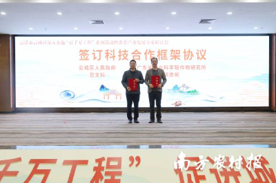 云浮市云城區(qū)人民政府、廣東省農業(yè)科學院作物研究所簽訂云城區(qū)番薯產業(yè)高質量發(fā)展科技支撐框架協(xié)議 